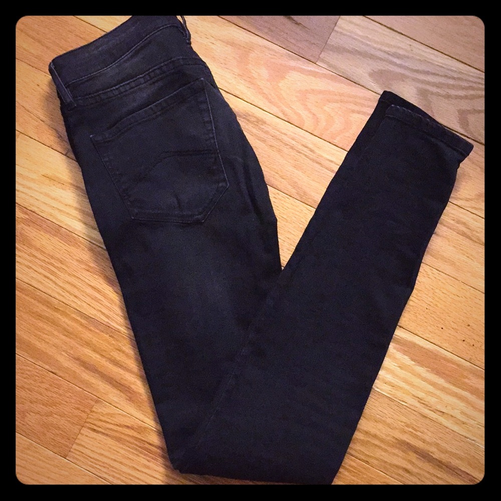 Black jeggings from Armani Exchange